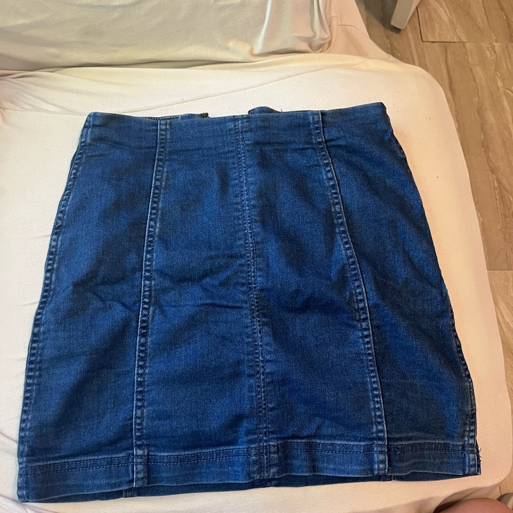 Free People Jean Skirt